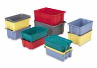 Group shot of multi-colored Plexton containers